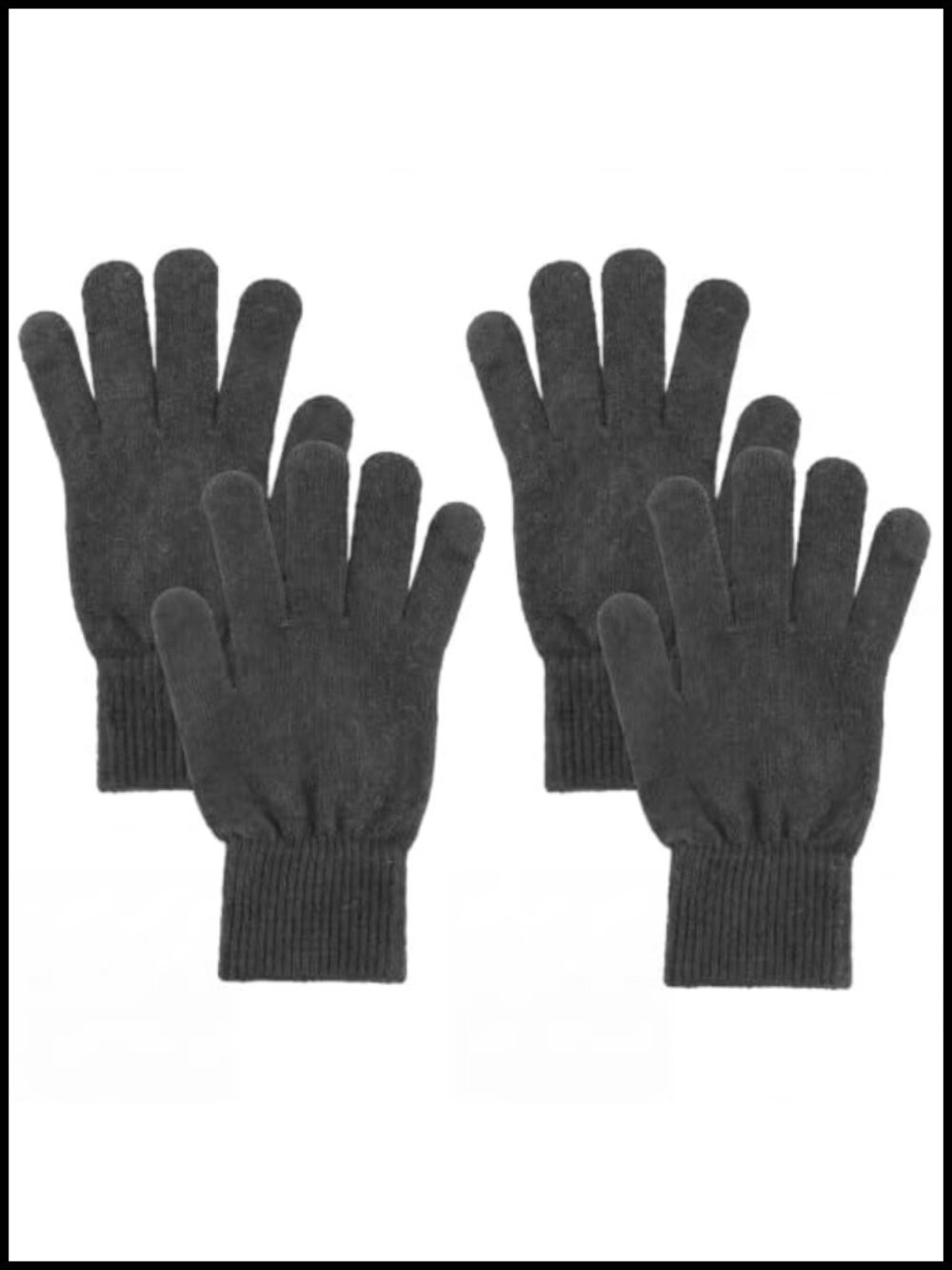 Merino Wool Glove Liners Touchscreen Lightweight 2 Pairs Adult Large
